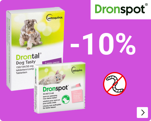 DRONSPOT DRONTAL 10% korting DOG CAT