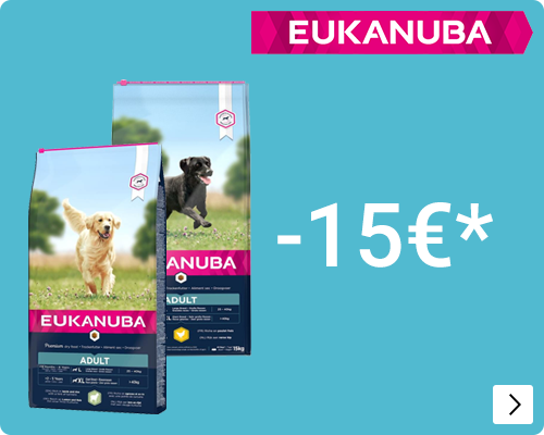 Eukanuba 12 en 15kg diverse varianten multi buy € 15 korting per 2 zakken DOG
