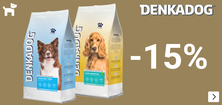 Denkadog hondenvoer alle items 15% korting DOG