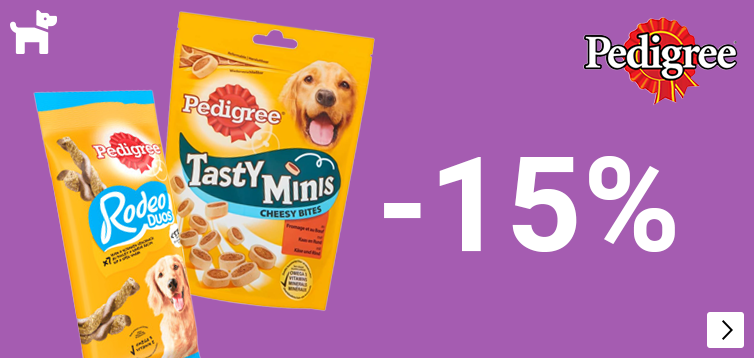 Pedigree diverse snacks 15% korting DOG