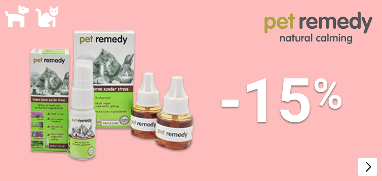 PET REMEDY 15% korting DOG CAT
