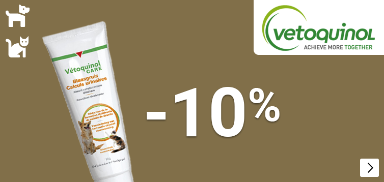 VETOQUINOL BLAASGRUIS 10% korting DOG CAT