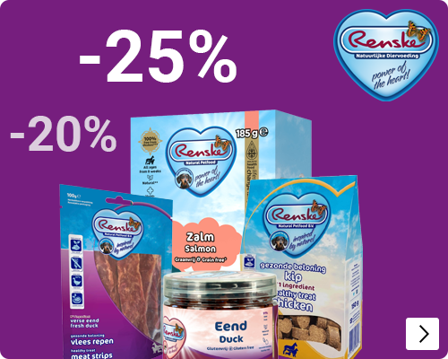 RENSKE 15% korting op voer en snacks DOG CAT