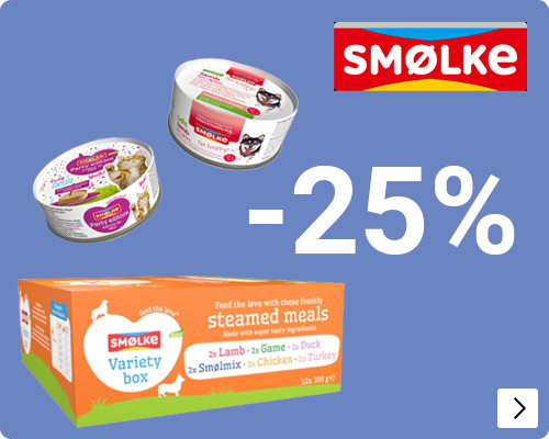 Smølke gestoomde maaltijden en pate hond en kat 25% DOG CAT