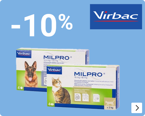 MILPRO van Virbac 10% korting DOG CAT