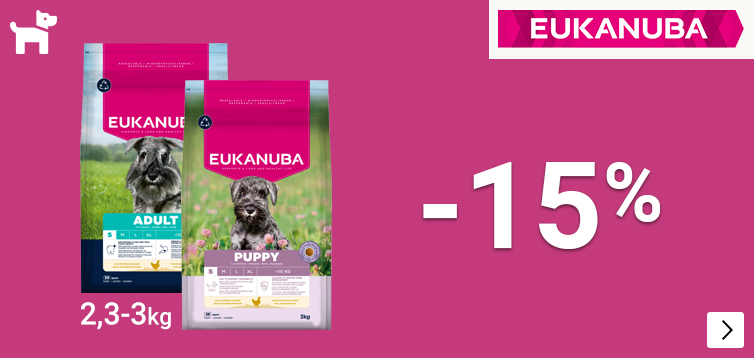 Eukanuba kleinverpakkingen 15% korting DOG