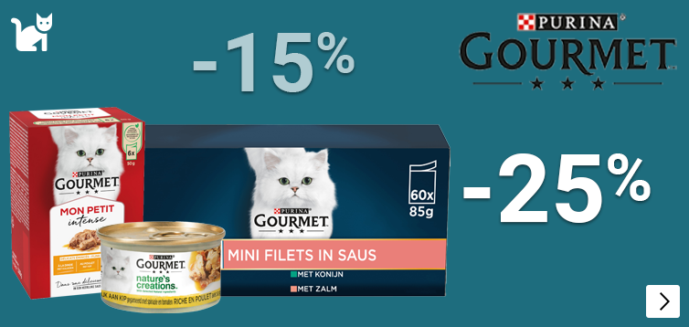 Gourmet mon petit, perle of natures creations tot 25% korting CAT