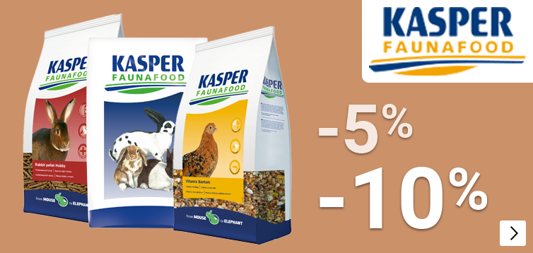 Kasper Fauna kvp 5% korting grootverpakkingen 10%