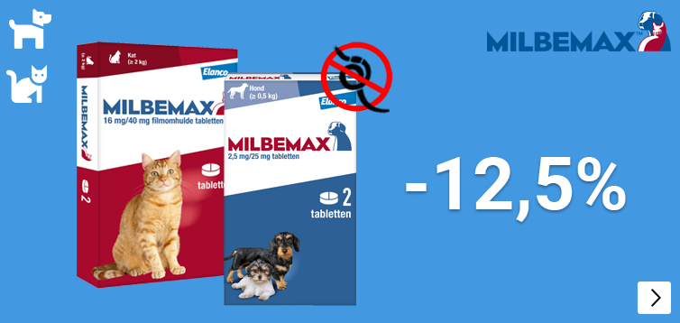 MILBEMAX 12,5% korting ALLEEN IN NL DOG CAT
