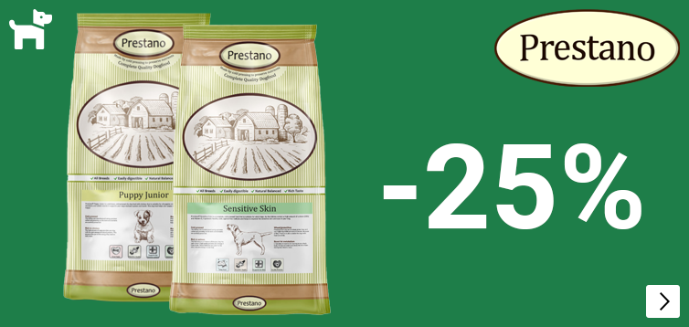 PRESTANO KLEINVERPAKKING 25% korting DOG