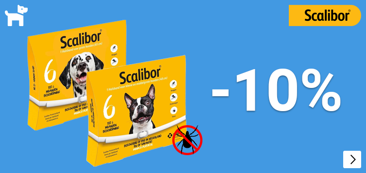 SCALIBOR 10% korting DOG