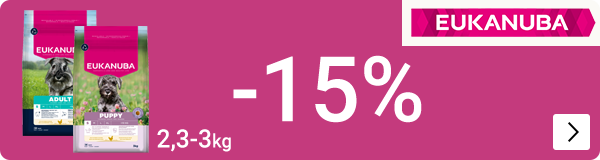 Eukanuba kleinverpakkingen 15% korting DOG