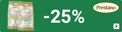 PRESTANO KLEINVERPAKKING 25% korting DOG