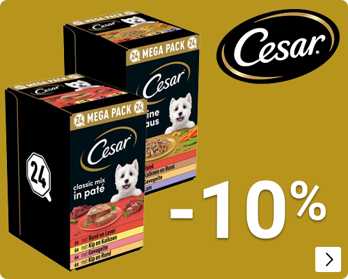 Ceasar natvoer multipack 10% korting CAT