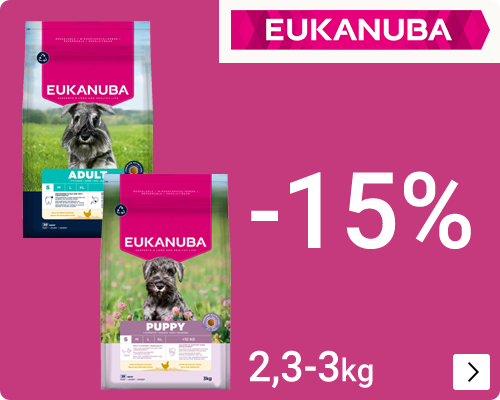 Eukanuba kleinverpakkingen 15% korting DOG