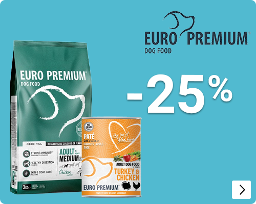 EURO PREMIUM DROOG- EN NATVOER 25% korting DOG