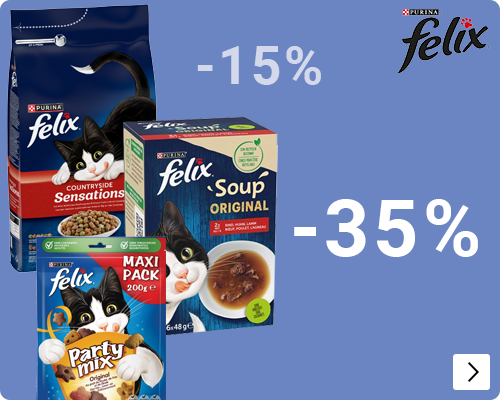 Felix div kattensnacks 35% soup en junior 1kg 25% en droog 4kg 15% korting CAT