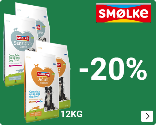 Smølke hondenvoer 12kg bundels 20% korting DOG