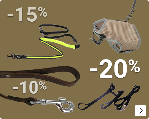HONDENLIJNEN EN HALSBANDEN tot 20% korting DOG CAT