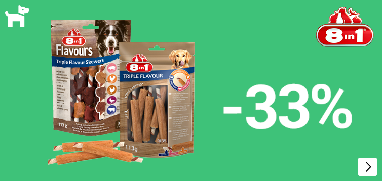 8in1 hondensnacks 33% korting DOG