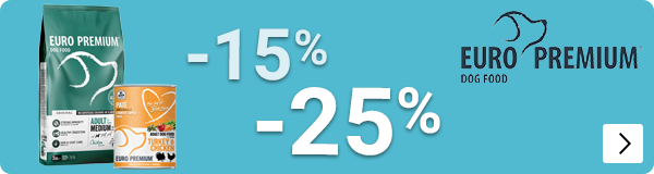 EUROPREMIUM droogvoer 15% natvoer 25% korting DOG