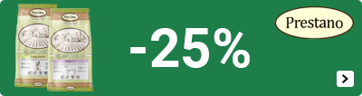 PRESTANO KLEINVERPAKKING 25% korting DOG