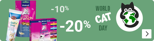 WERELDKATTENDAG SNACKS tot 20% korting CAT