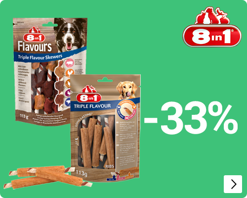 8in1 hondensnacks 33% korting DOG
