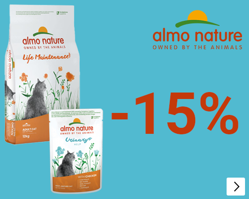 ALMO droog- en natvoer 15% korting CAT