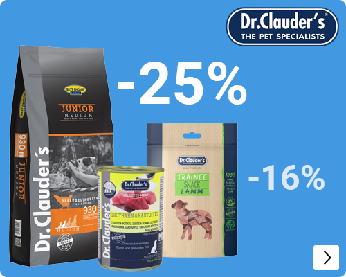 Dr. Clauders ALLE LANDEN BEHALVE NL 25% op droog, 16% op nat en 20% op snacks
