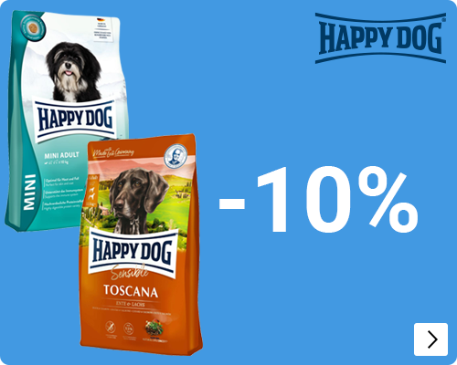 HAPPY DOG 10% korting droogvoer DOG