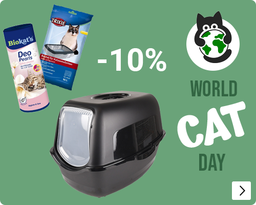 WERELDKATTENDAG KATTENBAK EN TOEBEHOREN 10% korting CAT