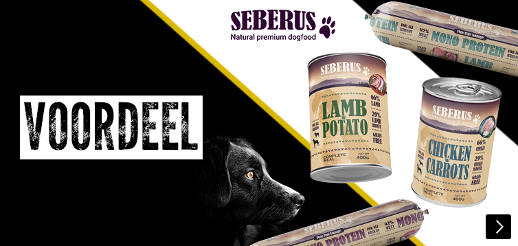 BF SEBERUS natvoer 4+2 gratis en worsten 20% DOG
