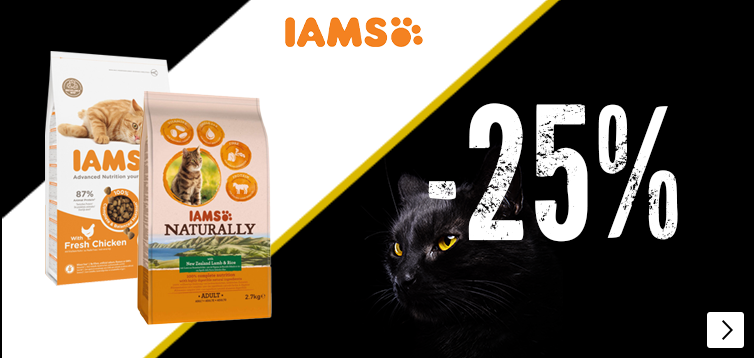 BF Iams kleinverpakkingen kat 25% korting CAT