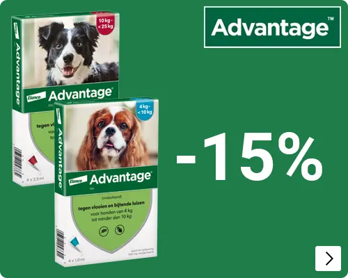 ADVANTAGE 15% korting DOG