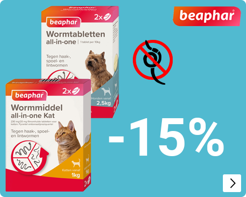 BEAPHAR WORMMIDDEL 15% korting DOG CAT