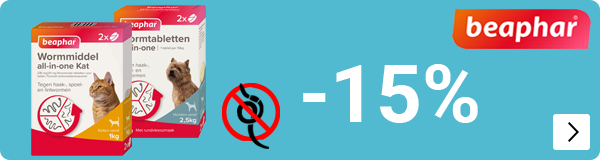 BEAPHAR WORMMIDDEL 15% korting DOG CAT