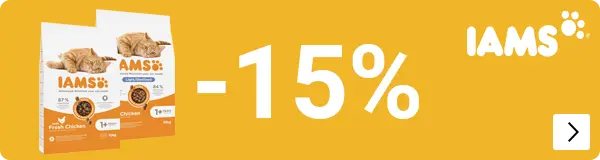 Iams grootverpakkingen kat 15% korting CAT