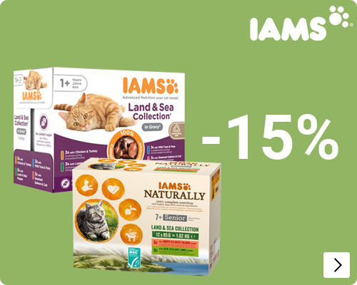 Iams pouch kattenvoer nat 15% korting CAT