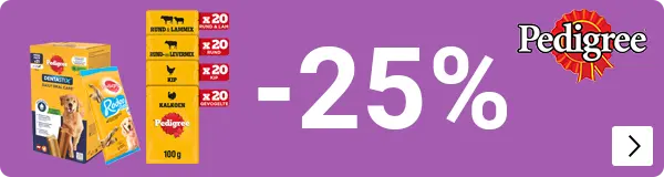 Pedigree diverse Snacks, dentastix en natvoer 25% korting NIET IN NL EN BE DOG