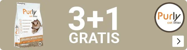 Purly Organic klontvormende houtvezel kattenbakvulling 10 liter 3 en 1 gratis CAT