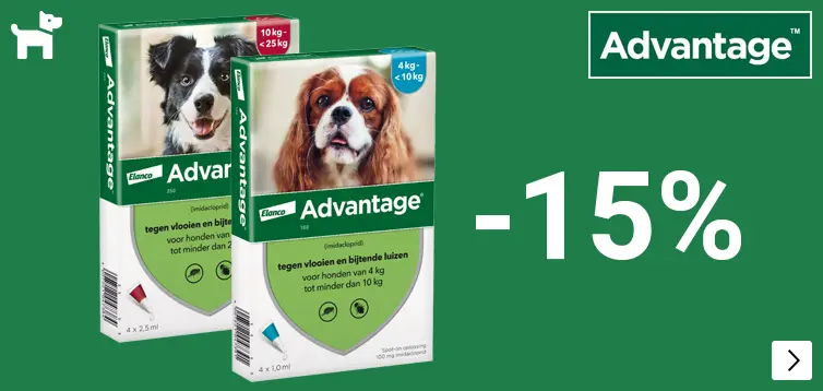 ADVANTAGE 15% korting DOG