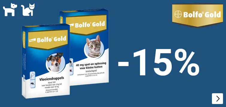 BOLFO GOLD 15% korting DOG CAT