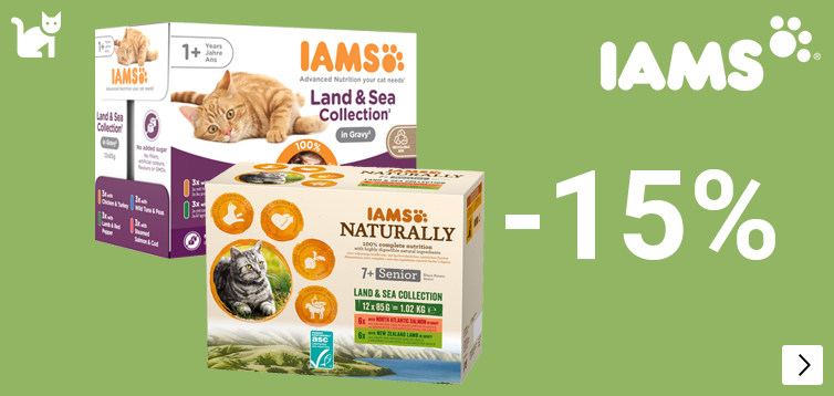 Iams pouch kattenvoer nat 15% korting CAT