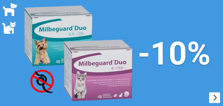 MILBEGUARD ontworming 10% korting DOG CAT
