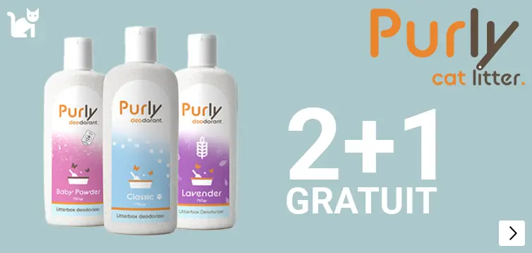 Purly kattenbakgeurkorrels 2 en 1 gratis CAT