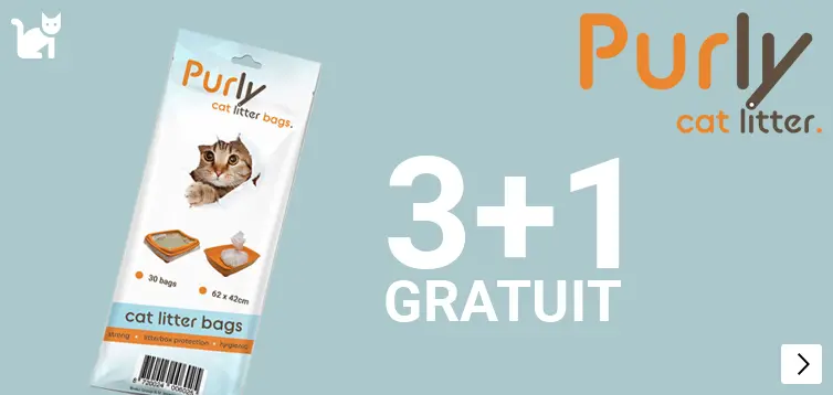 Purly kattenbakzakken (30 stuks) Per verpakking 3 en 1 gratis CAT