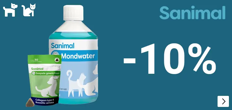 SANIMAL 10% korting DOG CAT