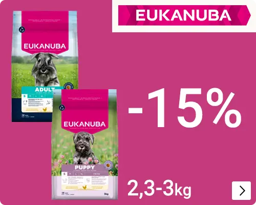 Eukanuba kleinverpakkingen 15% korting DOG
