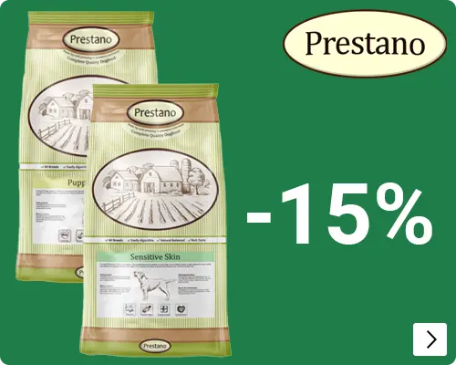 PRESTANO 15% korting DOG
